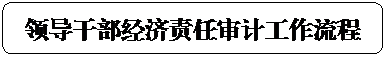 圆角矩形: 领导干部经济责任审计工作流程